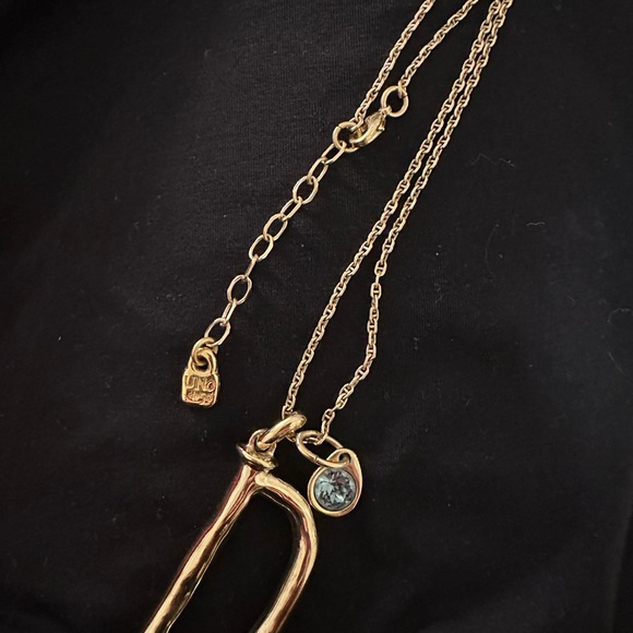 UNO de 50 Jewelry - UNO de 50 Gold Necklace with Blue Accent
